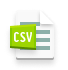 An icon of a CSV file.